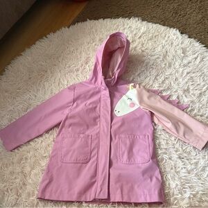 Pink Platinum Kids Unicorn Raincoat 6X Hooded Girls